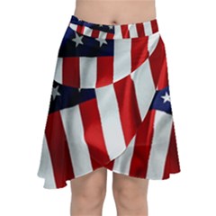 American Usa Flag Vertical Chiffon Wrap by FunnyCow