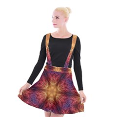 Fractal Abstract Artistic Suspender Skater Skirt by Nexatart