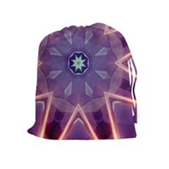 Abstract Glow Kaleidoscopic Light Drawstring Pouches (extra Large) by Nexatart