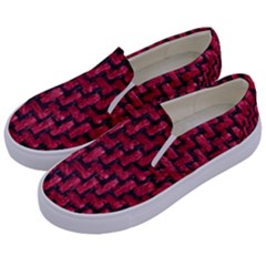 Fabric Pattern Desktop Textile Kids  Canvas Slip Ons by Nexatart