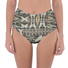 Fabric Textile Abstract Pattern Reversible High-waist Bikini Bottoms by Nexatart