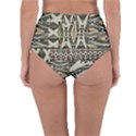 Fabric Textile Abstract Pattern Reversible High-Waist Bikini Bottoms View2