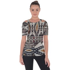 Fabric Textile Abstract Pattern Short Sleeve Top by Nexatart