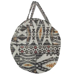 Fabric Textile Abstract Pattern Giant Round Zipper Tote by Nexatart