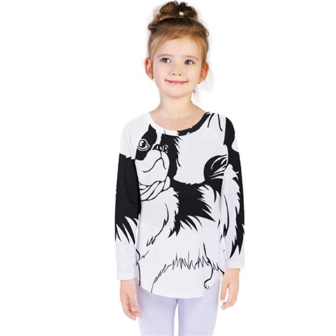 Animal Canine Dog Japanese Chin Kids  Long Sleeve Tee by Sapixe
