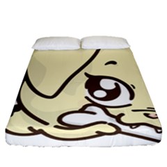 Doggy Dog Puppy Animal Pet Figure Fitted Sheet (queen Size) by Sapixe