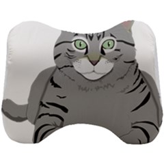 Cat Kitty Gray Tiger Tabby Pet Head Support Cushion by Sapixe