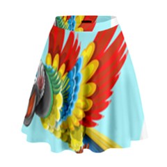 Parrot Animal Bird Wild Zoo Fauna High Waist Skirt by Sapixe