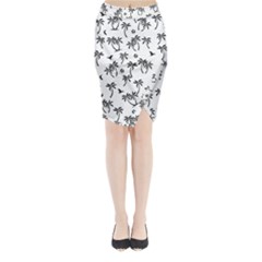 Tropical Pattern Midi Wrap Pencil Skirt by Valentinaart