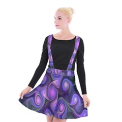 Abstract Pattern Fractal Wallpaper Suspender Skater Skirt by Nexatart