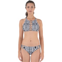 Creative Retro Black And White Abstract Vector Designs By Kiekie Strickland Perfectly Cut Out Bikini Set by flipstylezfashionsLLC