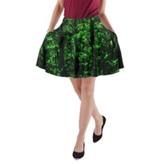 Emerald Forest A-line Pocket Skirt by FunnyCow