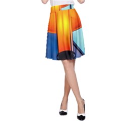 Orange Light A-line Skirt by FunnyCow