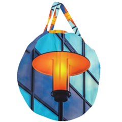 Orange Light Giant Round Zipper Tote by FunnyCow