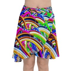 Colorful Bicycles In A Row Chiffon Wrap by FunnyCow