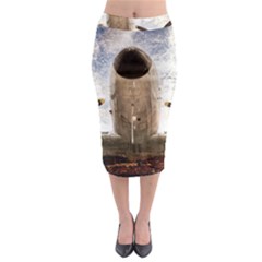 Legend Of The Sky Midi Pencil Skirt by FunnyCow