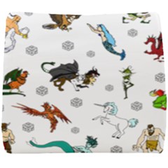 Dundgeon And Dragons Dice And Creatures Seat Cushion by IIPhotographyAndDesigns
