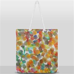 Colorful Paint Brushes On A White Background                                    Full Print Rope Handle Tote (large) by LalyLauraFLM