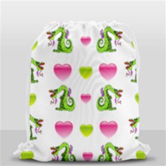 Dragons And Hearts Drawstring Bag (small) by IIPhotographyAndDesigns