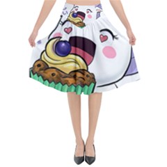 Cupcake Unicorn Flared Midi Skirt by Lhiondaig