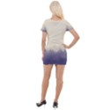 Cloudy Foggy Forest with pine trees Short Sleeve Asymmetric Mini Dress View2