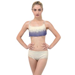 Cloudy Foggy Forest With Pine Trees Layered Top Bikini Set by genx