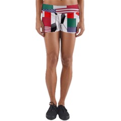 United Football Championship Hosting 2026 Soccer Ball Logo Canada Mexico Usa Yoga Shorts by yoursparklingshop