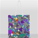 Blue purple shapes                                  Full Print Rope Handle Tote (Large) View1