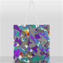 Blue purple shapes                                  Full Print Rope Handle Tote (Large) View2