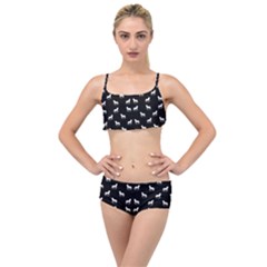 Silhouette Graphic Horses Pattern 7200 Layered Top Bikini Set by dflcprints