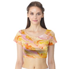 Sun Storm Short Sleeve Crop Top by lwdstudio