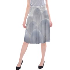White Toy Balloons Midi Beach Skirt by FunnyCow