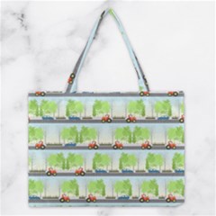 Cars And Trees Pattern Medium Tote Bag by linceazul