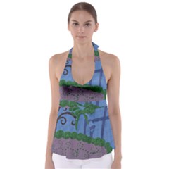 Purple Shoe Babydoll Tankini Top by snowwhitegirl