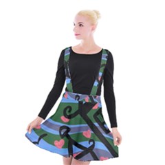 Two Houses Suspender Skater Skirt by snowwhitegirl