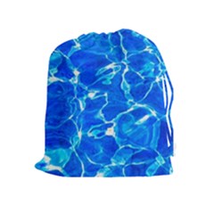 Blue Clear Water Texture Drawstring Pouches (extra Large) by FunnyCow