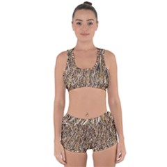 Dry Hay Texture Racerback Boyleg Bikini Set by FunnyCow
