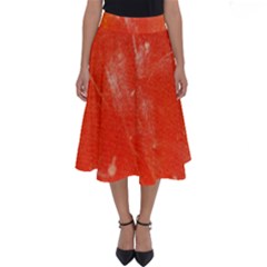 Grunge Red Tarpaulin Texture Perfect Length Midi Skirt by FunnyCow