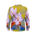 Sakura Flowers On Yellow Kids  Sweatshirt View2