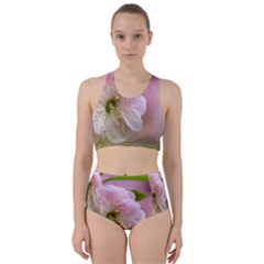 Single Almond Flower Racer Back Bikini Set by FunnyCow