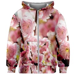 Blooming Almond At Sunset Kids Zipper Hoodie Without Drawstring by FunnyCow
