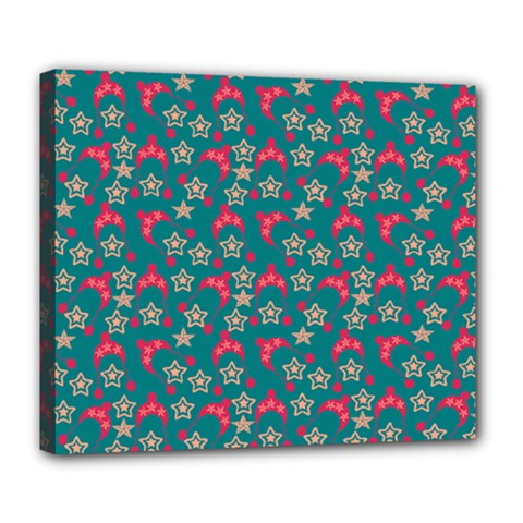 Teal Hats Deluxe Canvas 24  X 20   by snowwhitegirl
