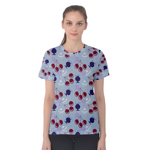 Sky Cherry Women s Cotton Tee by snowwhitegirl