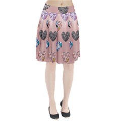Gem Hearts And Rose Gold Pleated Skirt by NouveauDesign