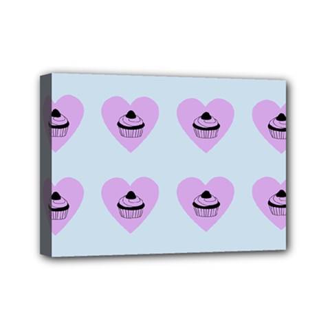 Blue Cupcake Mini Canvas 7  X 5  by snowwhitegirl