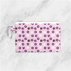 Pink Donuts Canvas Cosmetic Bag (small) by snowwhitegirl