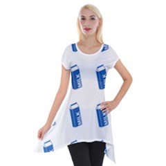 Milk Carton Short Sleeve Side Drop Tunic by snowwhitegirl