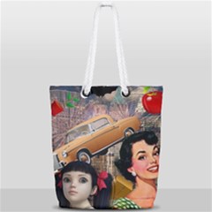 Out In The City Full Print Rope Handle Tote (small) by snowwhitegirl