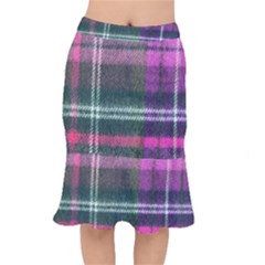Pink Plaid Flannel Mermaid Skirt by snowwhitegirl