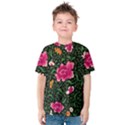 Pink Japan Floral Kids  Cotton Tee View1